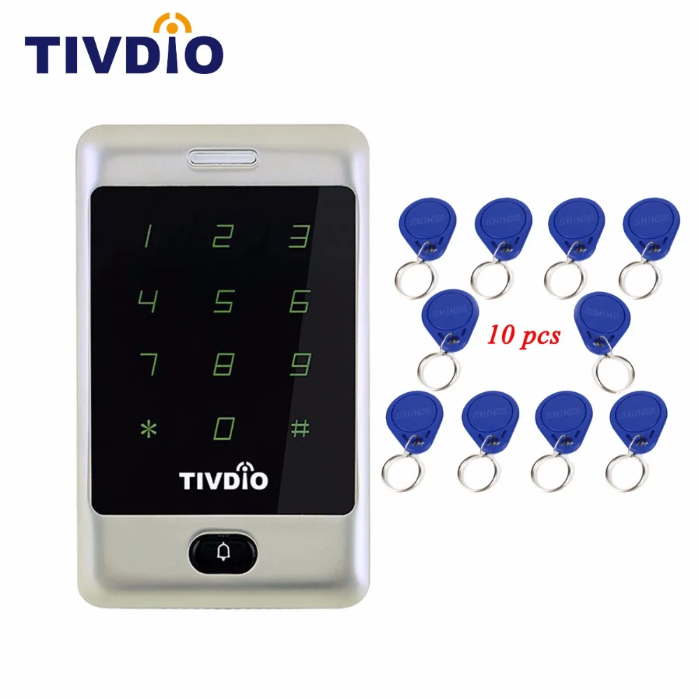 

RFID Access Control 125KHZ Touch Keypad Door Access Control System KDL Metal Case Shell Backlight Keypad F9503D