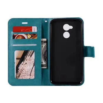 

10pcs/lot free shipping Soft TPU + PU Leather Crazy Horse Wallet Case For Huawei Y7 Honor 6A MATE 9