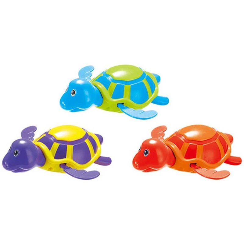 1 Buah Lucu Kartun Hewan Kura Kura Klasik Air Mainan Bayi Berenang