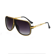 Souson 2017 Square Vintage Sungalsses Gold&Black Frame Lunettes De Soleil Femme Luxe Marque Unisex Sunglasses UV400