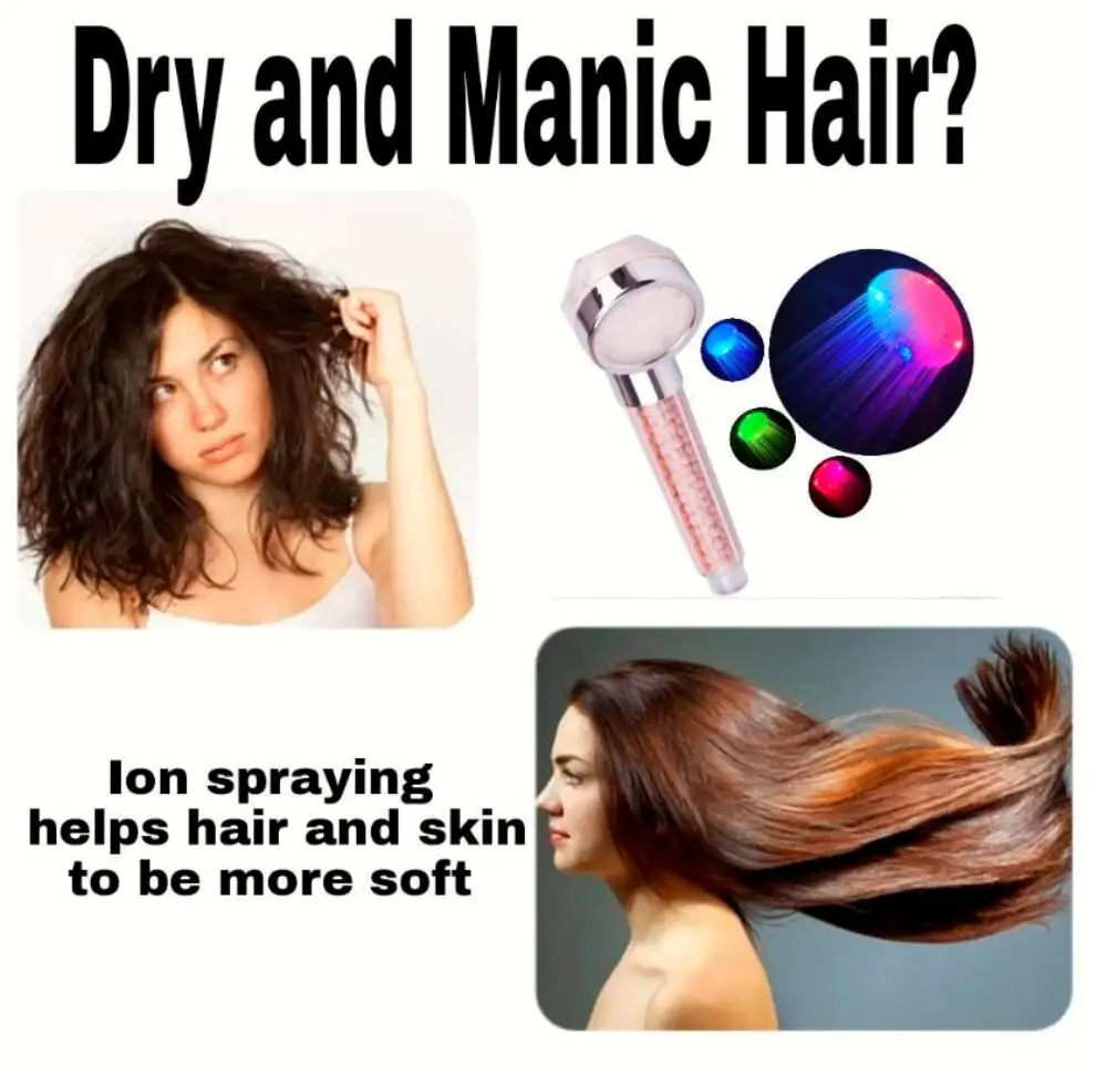 LED shower head with color change and temperature sensor #3