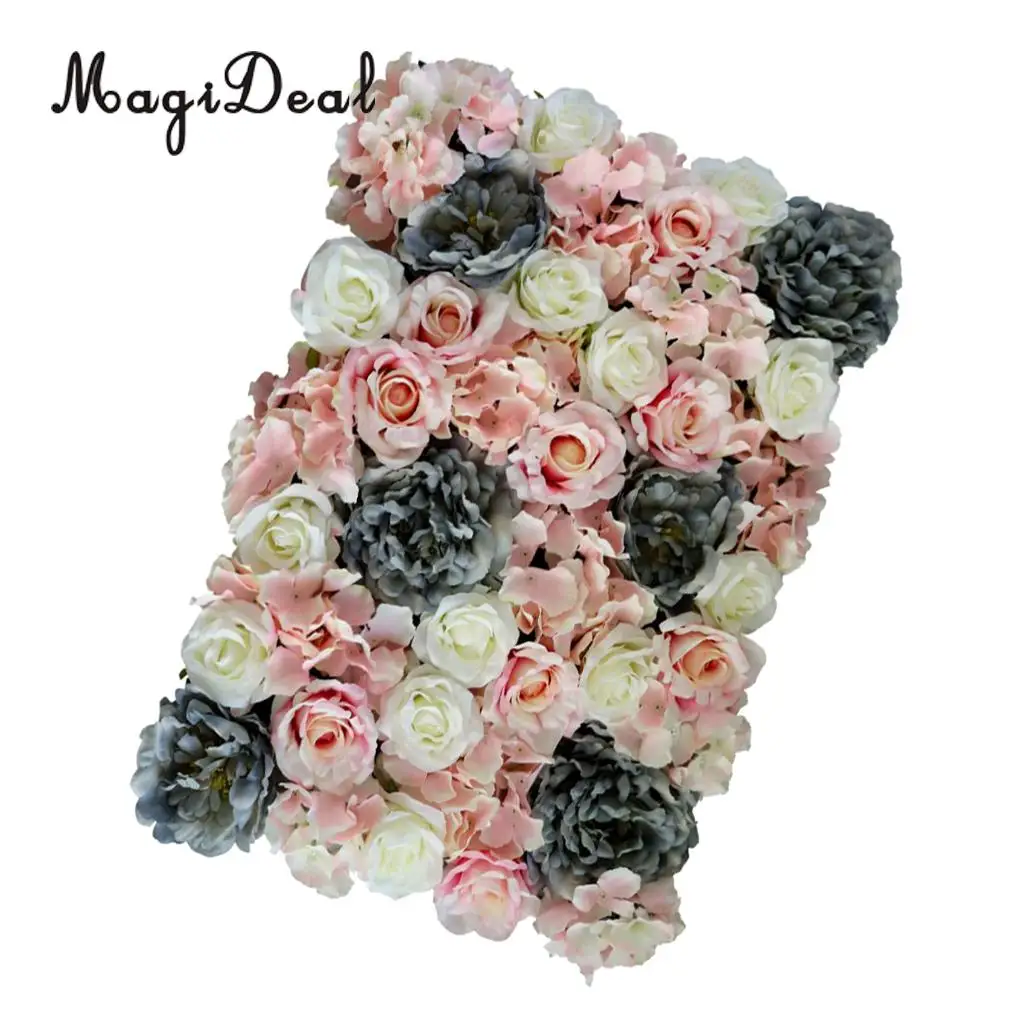 Artificial Rose Flower Wall Panels Wedding Anniversary Venue Flower Arrangement DIY Art Decor Photo Backdrops