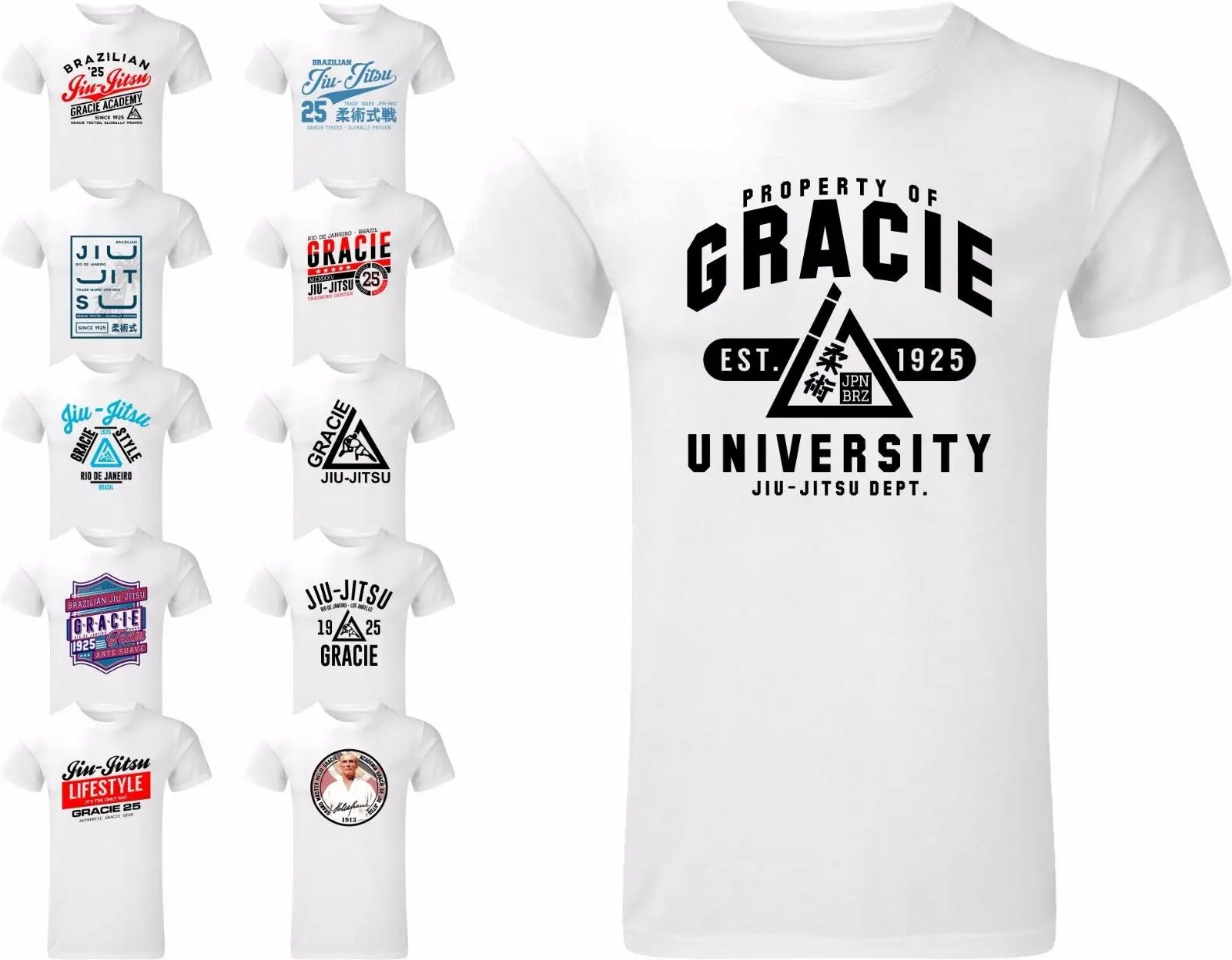 Свободные черные мужские футболки Gracie BJJ футболка бразильский джиу-джитсу топ с
