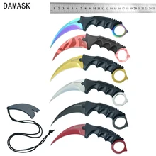 

Damask Brand Camping Knife CSGO Counter Strike Machetes Karambit Knife Fixed Stainless Steel Blade Mutli Knife 100% Brand New