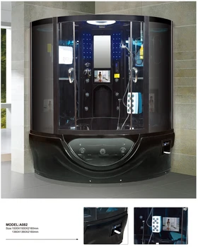 

Black enclosed steam shower 026-A082