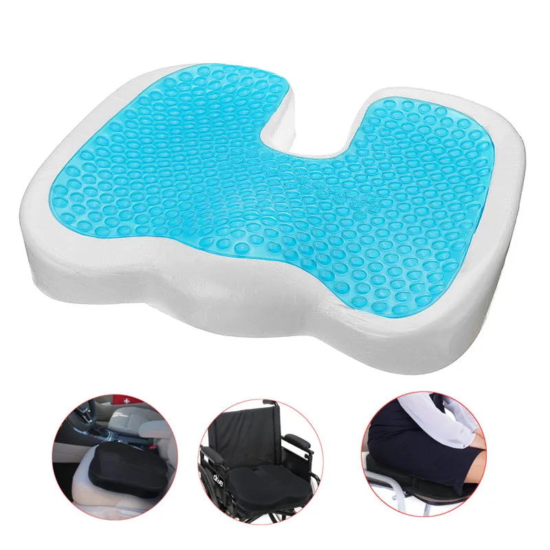 

Gel Memory Foam Seat Cushion U Type Cooling Effect Orthopedic Coccyx Sciatica Tailbone Relief for Office Home