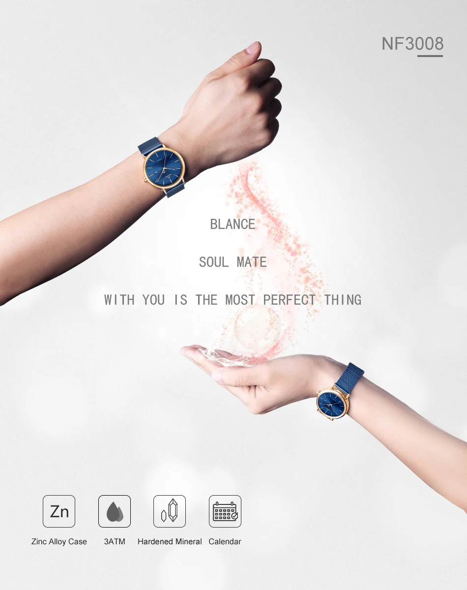 NAVIFORCE женские часы лучший бренд класса люкс из нержавеющей стали ремешок наручные часы для женщин розовые часы Стильные кварцевые женские часы