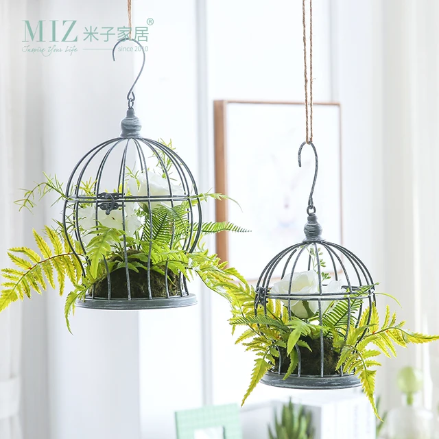 Miz 1 Piece Artificial Plants For Decoration Home Garden Hanging Miz 1 Piece Artificial Plants For Decoration Home Garden Hanging Birdcage Flower Set Decor