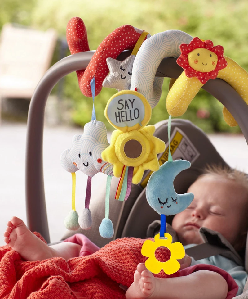 Раннее развитие мягкая детская кроватка кровать коляска игрушка спираль детские игрушки для новорожденных подвесное сиденье в автомобиль Bebe колокольчик погремушка игрушка для подарка