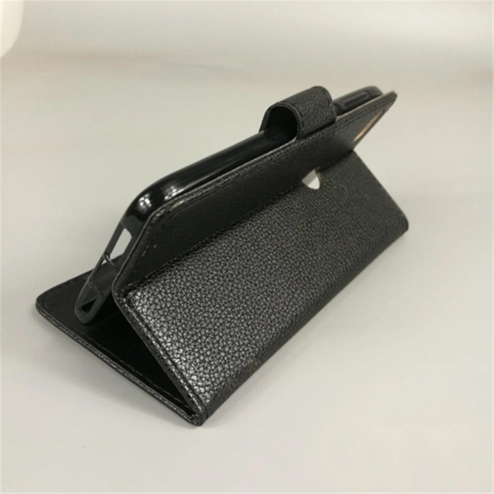 

For Alcatel Idol 5 6058D 6058 Dual sim Luxury Litchi leather case cover stand function for with 2 Card Holder and pouch slot