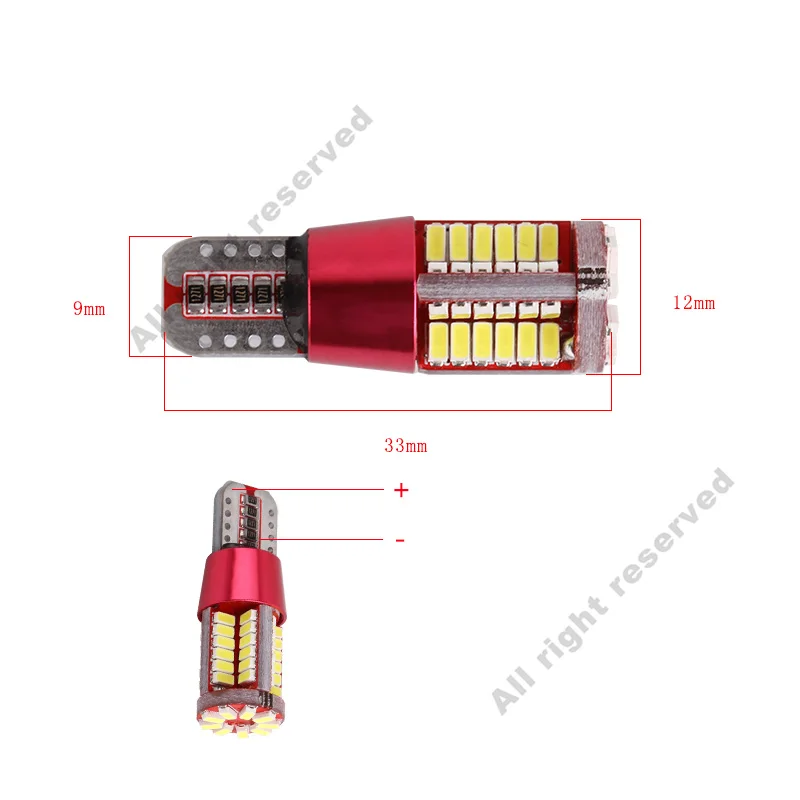 T10 W5W 194 168 светодиодный Canbus без ошибок 57SMD 3014 Авто клинообразный габаритный фонарь для номерного знака Лампа для чтения купольная Автомобильная Лампа 6000K