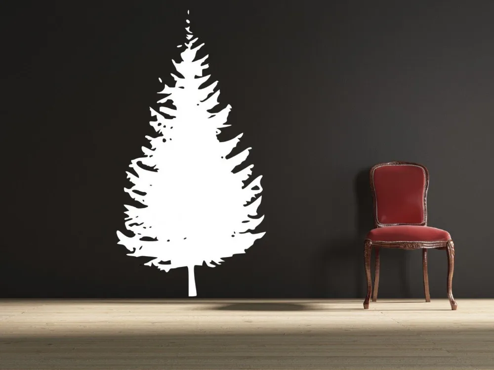 Huge Pine Tree Vinyl Wall Decal Stickerin Wall Stickers from Home