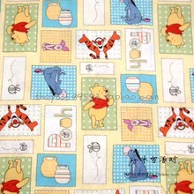 50*100 см мультяшный милый медведь с друзьями пазл хлопковая ткань пэчворк хлопок, Tilda с принтом для шитья дома