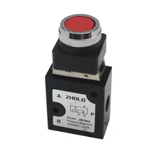 25 мм 30 мм 1/" 3 порта 2 pos механический клапан пневматический JM-06A пружинный обратный кнопочный ручной клапан обычно закрыт