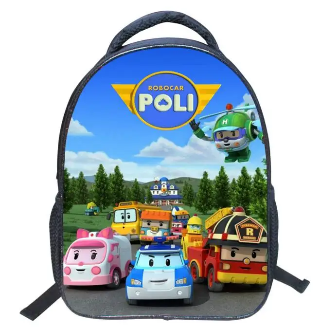 

Hot Sole Cartoon Robocar Poli School Bag for Teenagers,Cool Children Backpack Bag, Boys Bagpack mochila escolar infantil