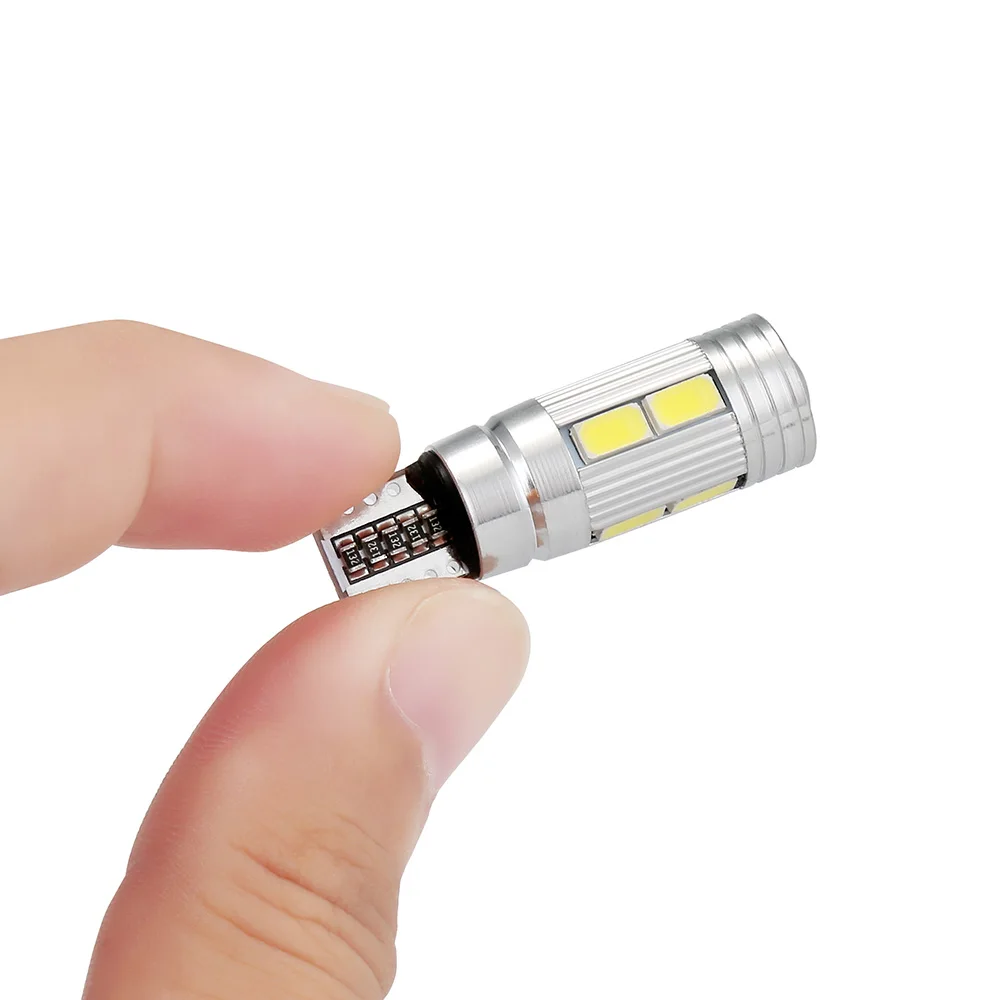T10 10 SMD 5630 LED Projector Lens Auto Clearance Lights W5W 501 10SMD 5730 LED Car Marker Lamp Parking Bulb Canbus Error Free