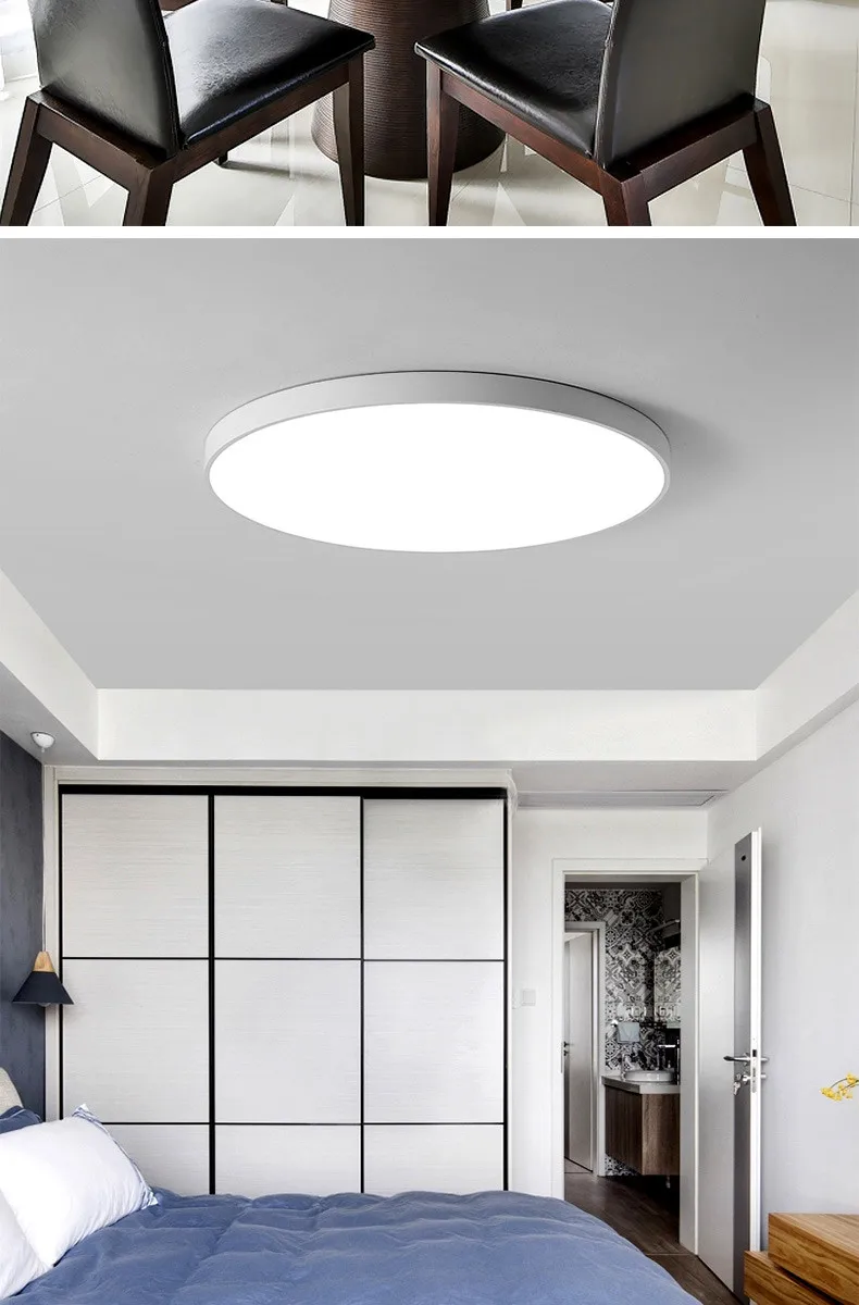 Современный светодиодный светильник-Люстра для гостиной, спальни, кухни, светодиодный потолочный светильник, акриловый светильник 5 см, ультратонкий