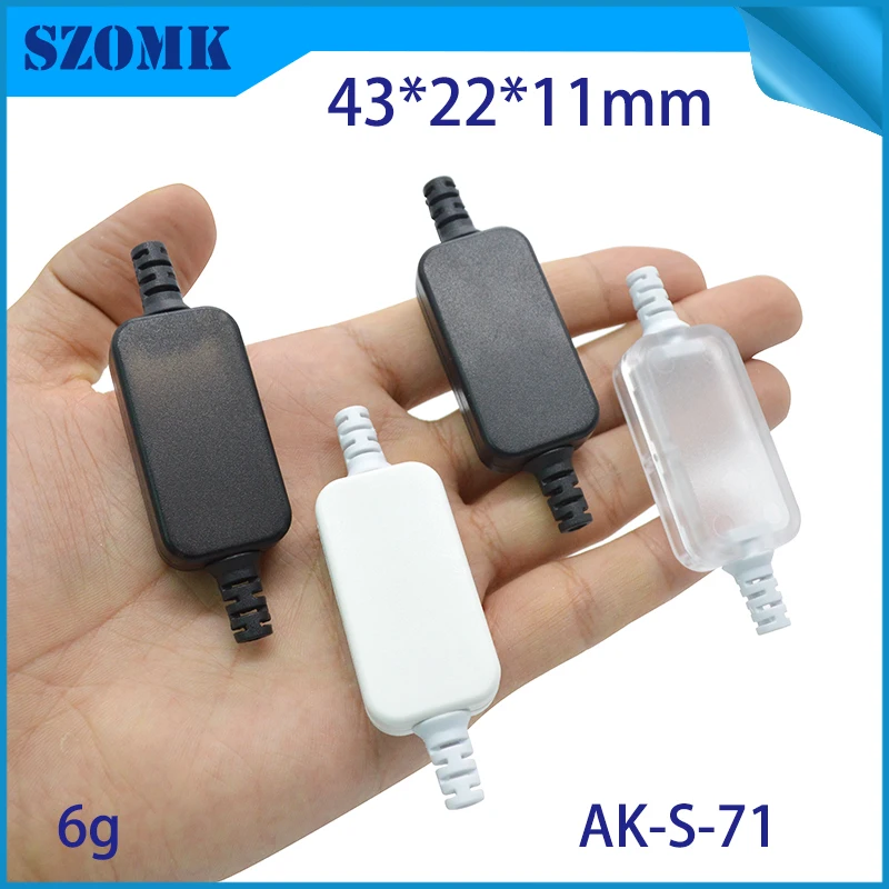 10 шт. корпус для проекта abs чехол для шкафов дюймов маленькие электрические usb коробки корпус для проекта с кабелями 43x22x11 мм