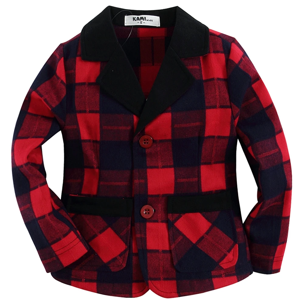 

new arrival red plaid woven flannel cotton 100% toddler boy blazer BB151203B