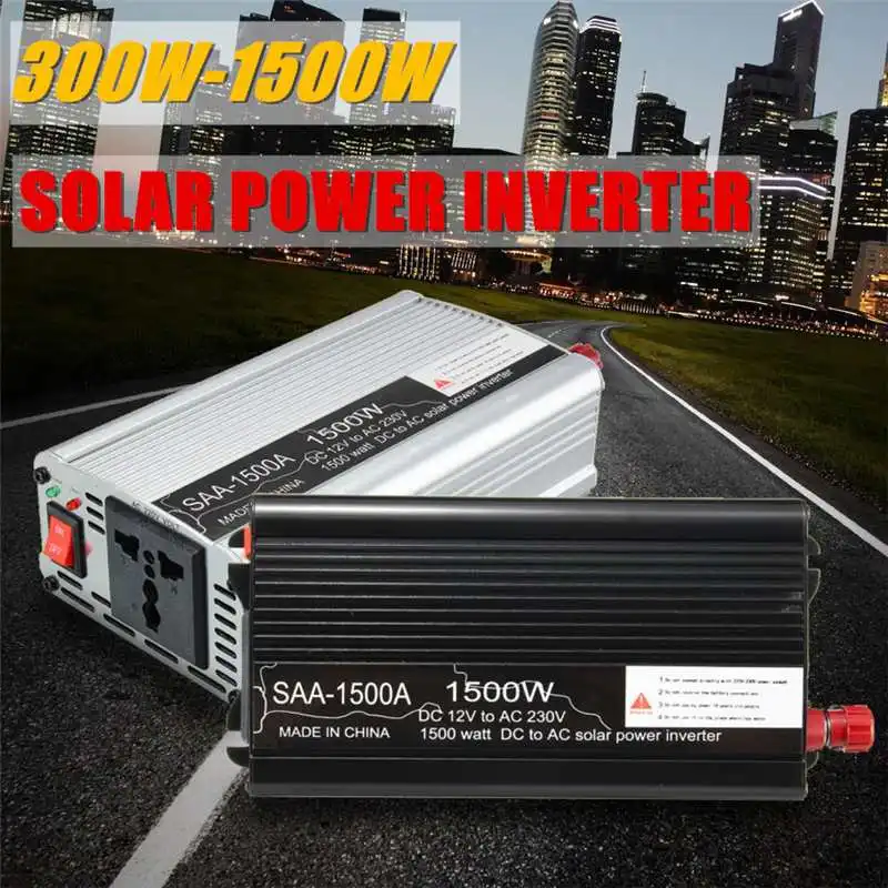 Инвертор 600/1000/2000/3000W пики 12V 220 В Модифицированная синус волна Напряжение трансформатор Мощность преобразователь автомобильное зарядное устройство USB