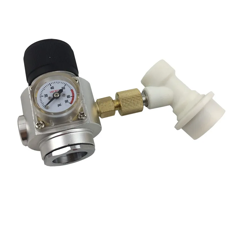 CO2 Mini Gas Regulator with Corny Keg Gas Ball Lock Disconnect for Beer Tap,Homebrew GAS Regulator (2)