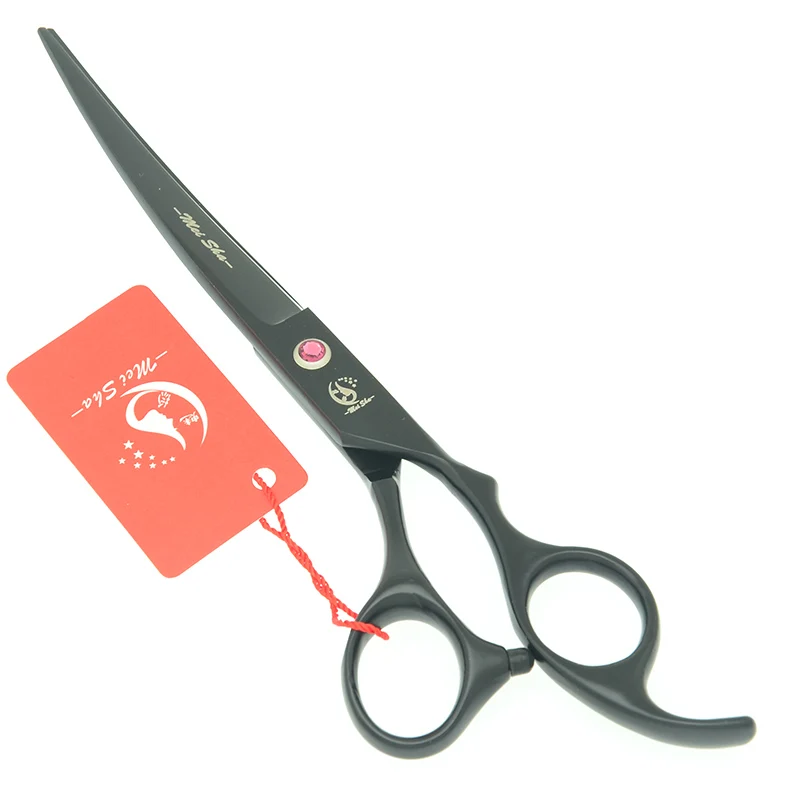 Meisha 7 inch Pet Grooming Scissors Kit Dog Cat Fish Bone Thinning Hairdressing Shears Set Curved Cutting Haircut Tools HB0152