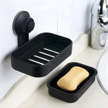 

Bathroom Shower Soap Suction Cup Box Storage Tray Holder Container Organizers Soap Dishes