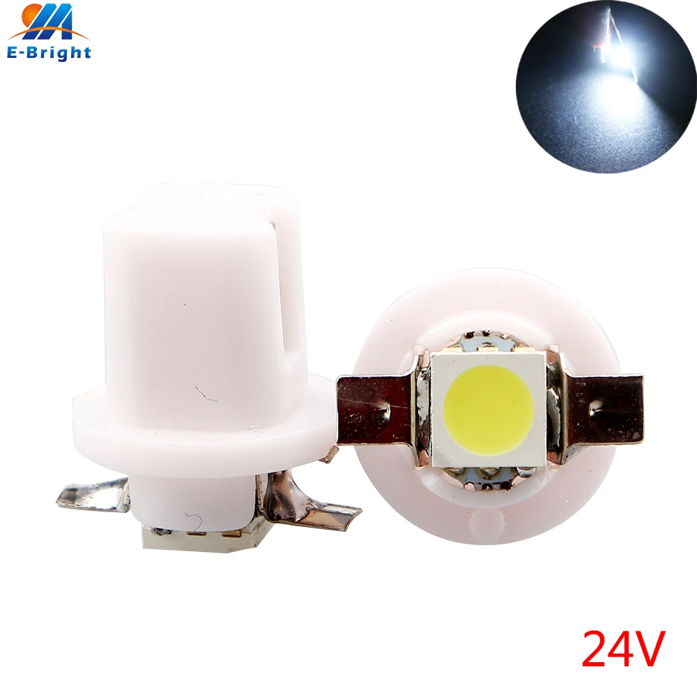 200 шт./лот DC 24V B8.5 5050 1SMD T5 клиновидный датчик Speedo лампы для приборной панели