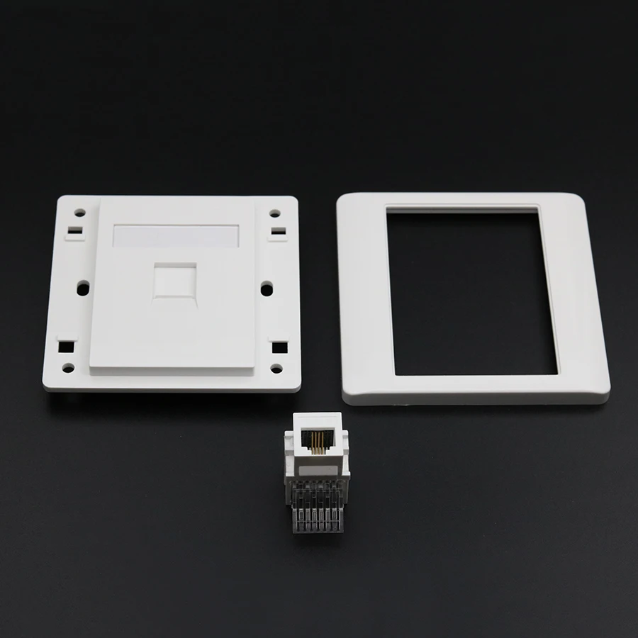 telephone Socket rj11 jack modular 1 Port cat3 Keystone Wall Face plate Faceplate toolless wall socket panel 86mm