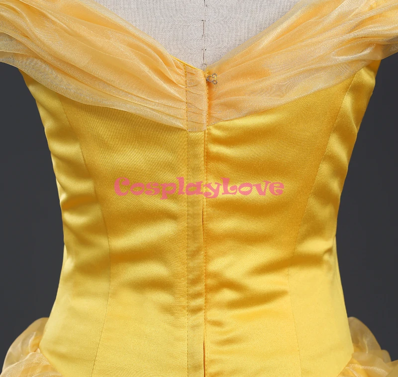 CosplayLove Beauty and The Beast Cosplay Custom-made Belle Cosplay Dress Yellow Adult Kid Princess Cosplay Costume With Cloak (2)