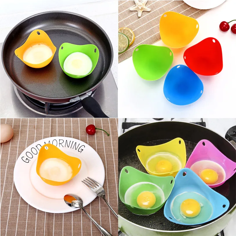 

Safety Silicone Egg Cooker Poach kitchen Helpers Easy Cookware Mold Pods Pancake Tool Cook Form for Fried Eggs Baking Egg Cooker