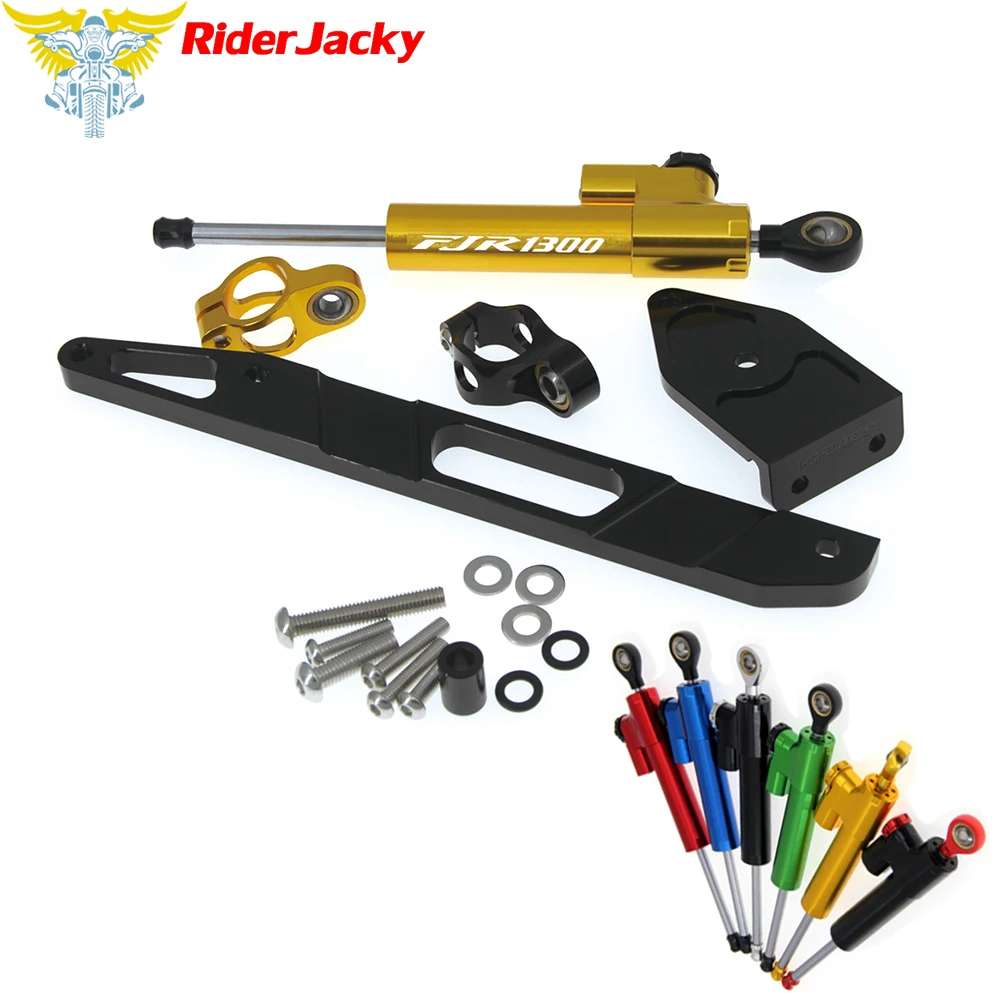 

CNC Adjustable Motorcycle Linear Reversed Steering Damper with bracket Support For Yamaha FJR 1300 FJR1300 2002-2015 2013 2014