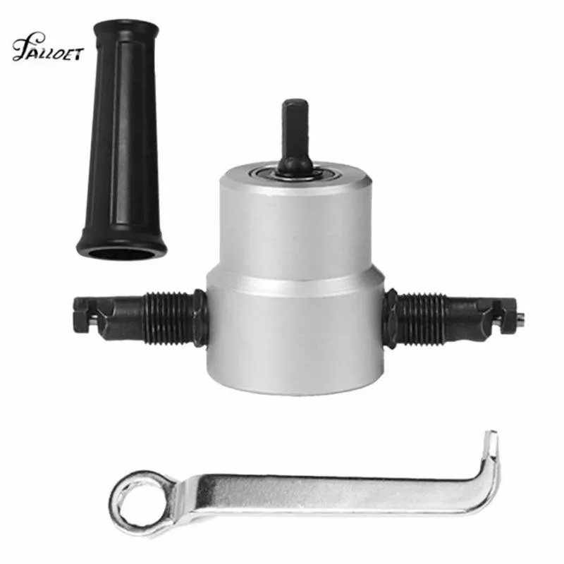 

Nibble Metal Cutter Double Head Sheet Nibbler Saw Cutter Tool Drill Attachment Free Cutting Tool for Drill Bits