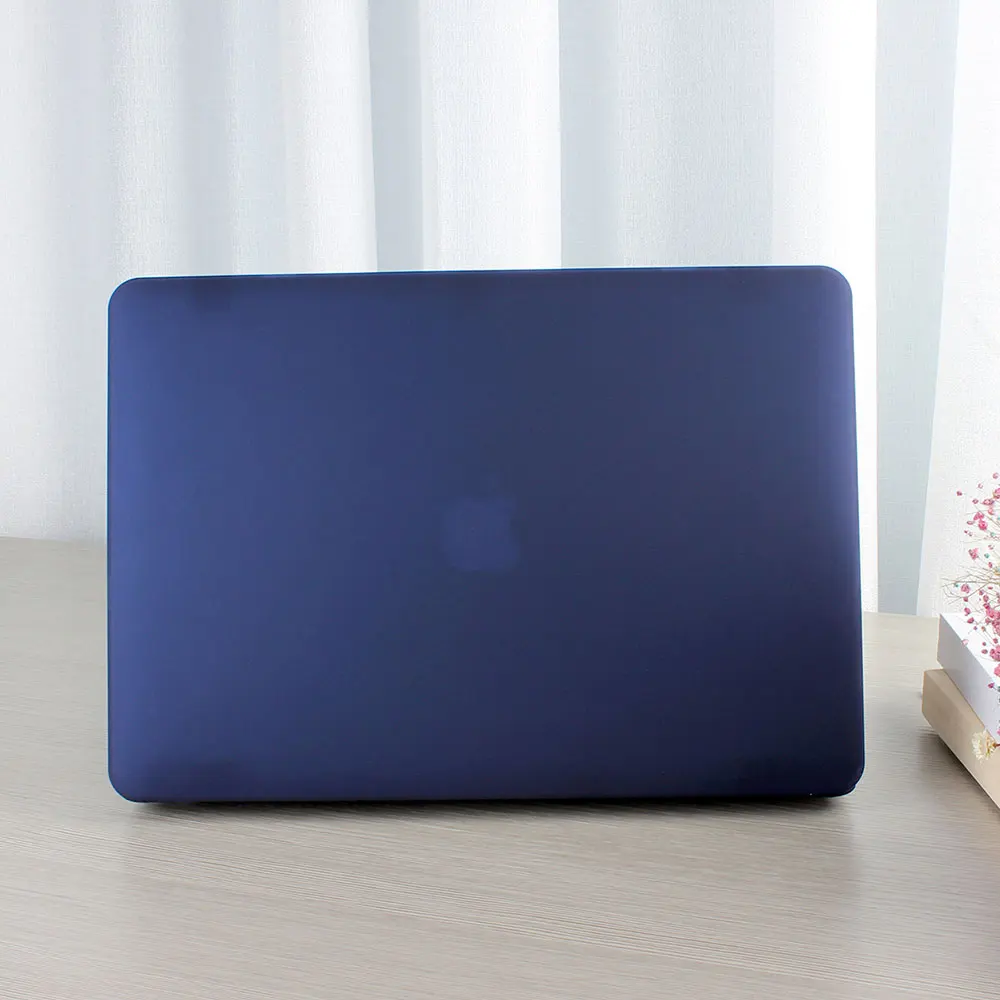 Кристальный/матовый чехол для Macbook Air Pro retina 11 12 13 15 дюймов, сумка для ноутбука, чехол для нового Mac book Air 13,3 чехол A1932 - Цвет: Matte navy blue