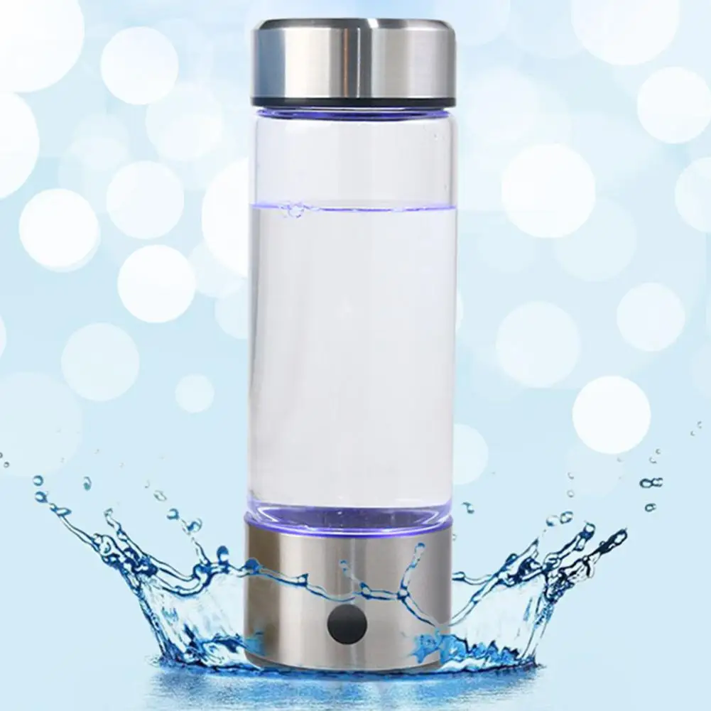 

HobbyLane 420ML Portable USB Electrolysis Hydrogen Generator Water Filter Bottle Glass Outdoor Hiking Water Cup