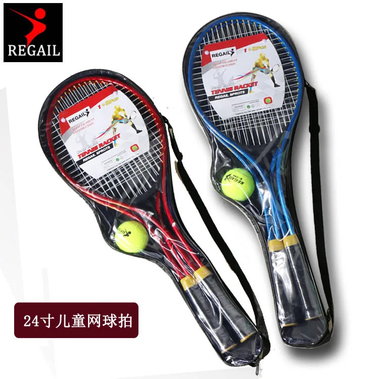 61 см* 22 см нейлоновый материал Красный Синий 24 дюйма детская Теннисная ракетка два пакета Молодежные тренировка, теннис ракетки