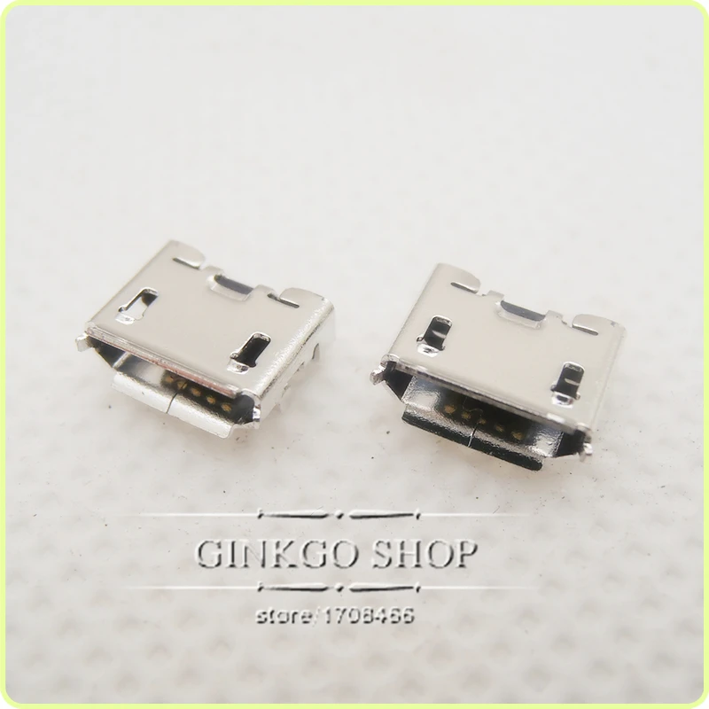 200 шт./лот планшетный ПК Micro USB разъем 5P мобильный телефон 5pin 2 DIP foot зарядный порт 6