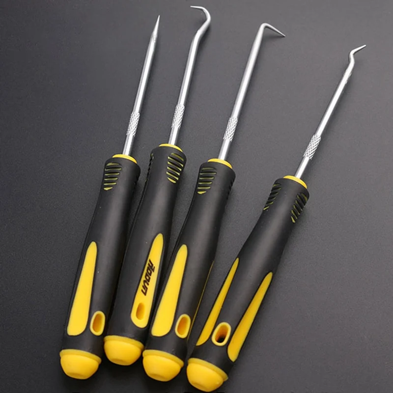 

4Pcs/Set Durable Car Hook Oil Seal O-Ring Seal Remover Pick Set Craft Hand Tools