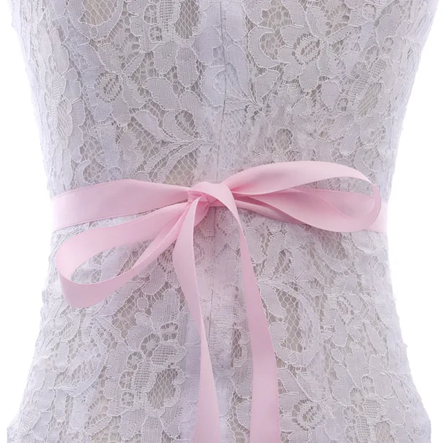 MissRDress Daimond Wedding Belt Crystal Flower Bridal Sash Silver Rhinestones Wedding Sash For Bridal Bridesmaid Dresses JK843 pink