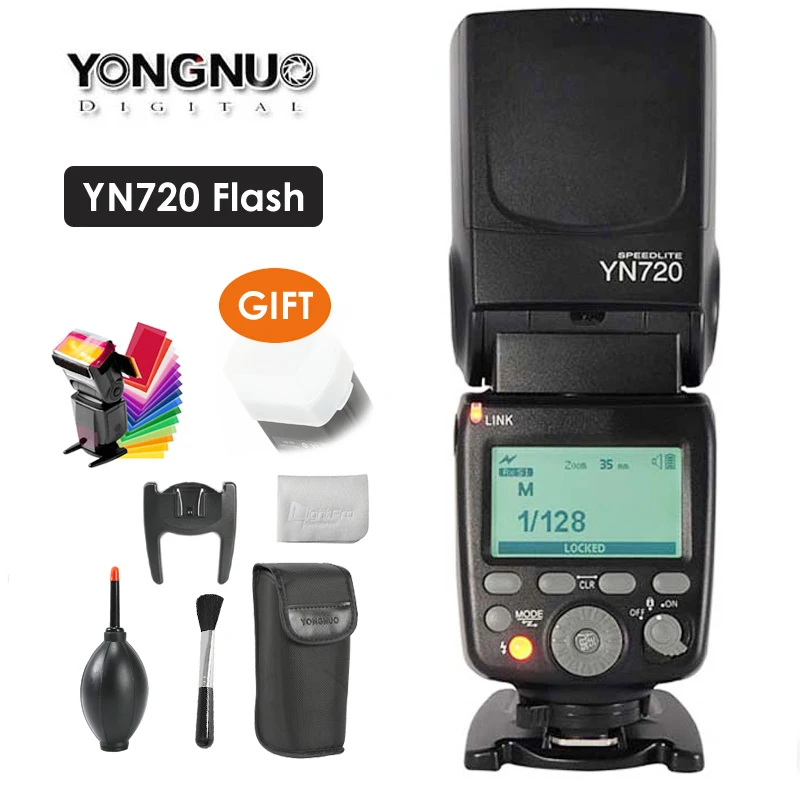 Вспышка Yongnuo литиевая лампа-вспышка YN720 с аккумулятором 2000 мАч для Canon Nikon Pentax