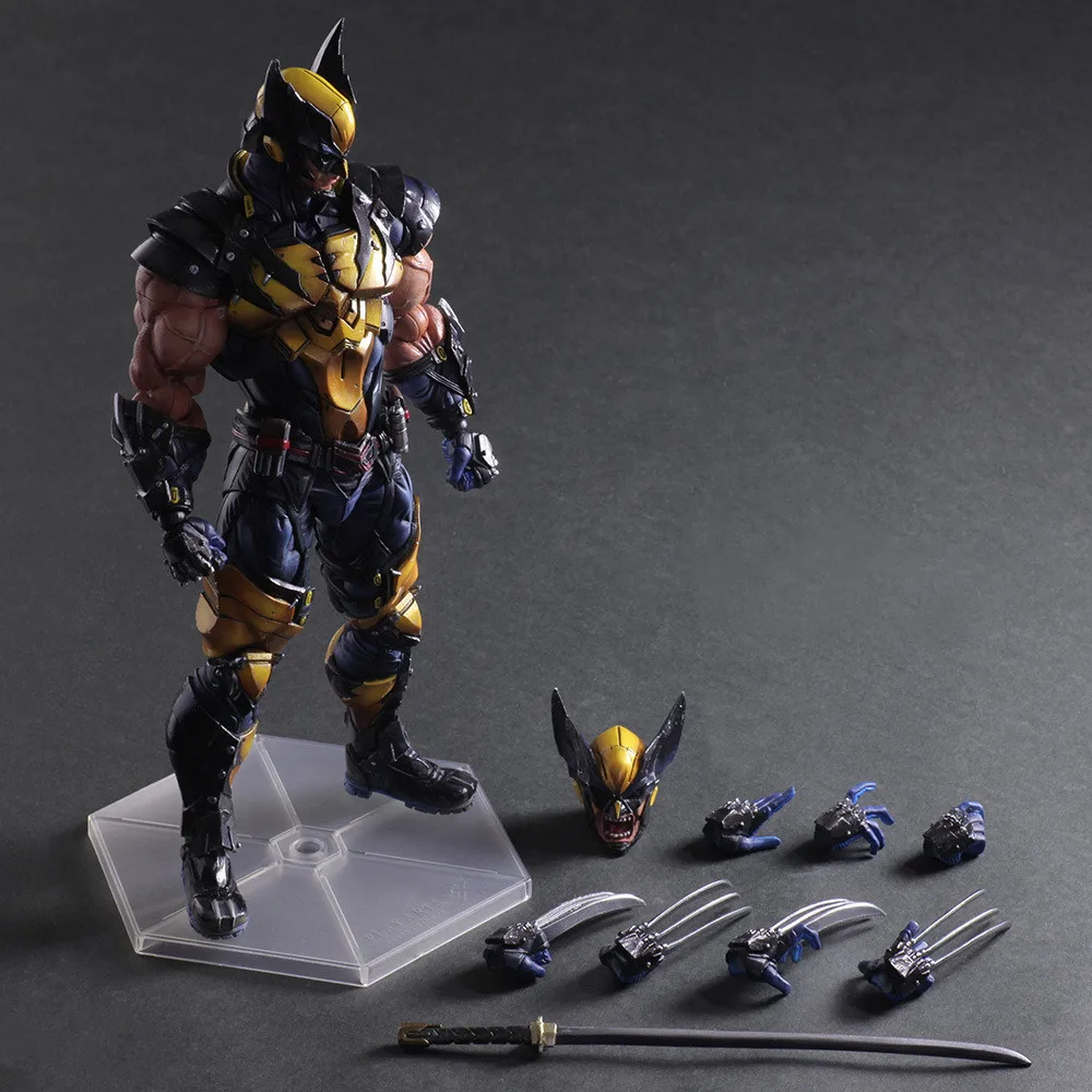 Play Arts Kai PA Wolverine Action Figure Model New Marvel PVC 10" Statue X-MEN ! 