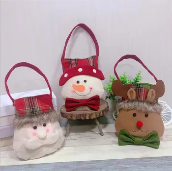

22*18cm Christmas supplies non PLUCH toys bag for the elderly Snowman gift bag Christmas decorations Novelty Toys YH1346