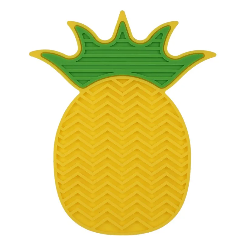 Pro Silicone Pineapple Shape Makeup Brush Cleaning Mat Washing Tools