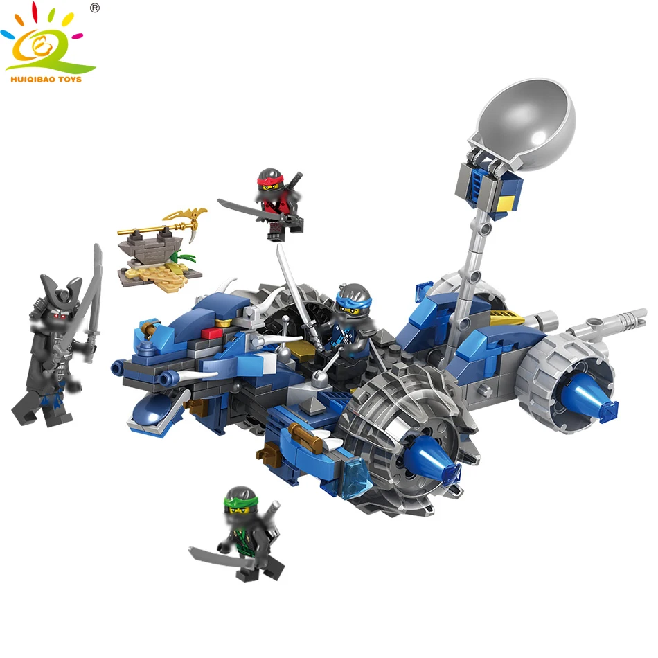 

HUIQIBAO TOYS 368pcs Ninjaed Stone throwing car Building Blocks For Children Compatible Ninjagoed Figure Vehicle Brick