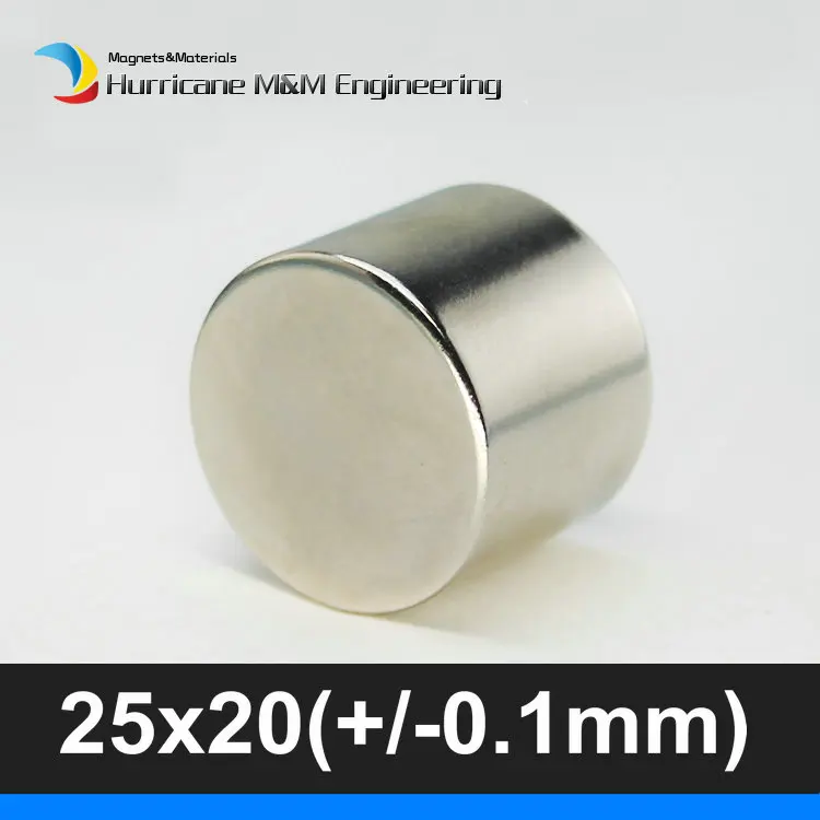 

NdFeB Magnet Disc Dia. 25x20 (+/-0.1mm) Precision Magnet Neodymium Round Magnets Cylinder Sensor Rare Earth Magnets 2pcs