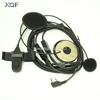 

F Type Full Face Moto Motorcycle Bike Helmet Earpiece Headset Mic Microphone 2-pin for Icom Maxon Yaesu Vertex Radio