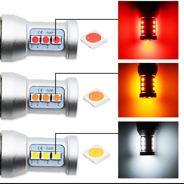 2 шт. Янтарный Желтый 144-SMD высокой мощности Светодиодный H11 H8 H9(H16 JP) лампы для противотуманных фар дальнего света/красный 6000k белый