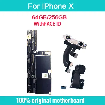 

For iPhone X Motherboard with Face ID/NO Face ID,with Free iCloud 100% Original unlocked for iphone x Mainboard 64GB / 256GB