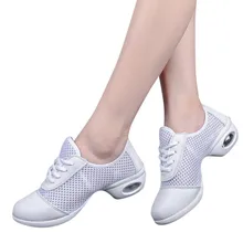 CHAMSGEND Women's Increased dance shoes modern dance soft bottom breathable mesh casual sports shoes casual wild dance shoes