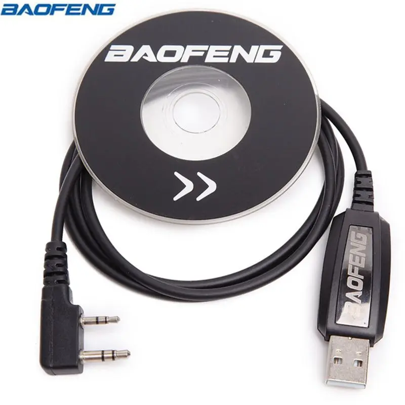 Оригинальный Baofeng UV5R USB Кабель для программирования компакт диск с драйверами CB